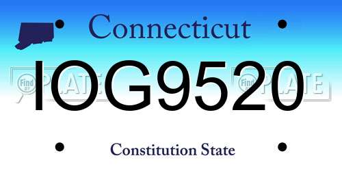 IOG9520 Connecticut License Plate