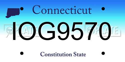IOG9570 Connecticut License Plate