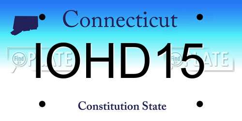 IOHD15 Connecticut License Plate