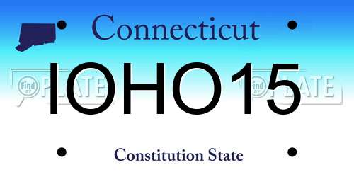 IOHO15 Connecticut License Plate