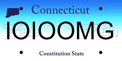 IOIOOMG Connecticut License Plate