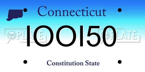 IOOI50 Connecticut License Plate