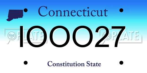 IOOO27 Connecticut License Plate