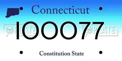 IOOO77 Connecticut License Plate