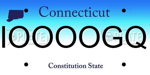 IOOOOGQ Connecticut License Plate