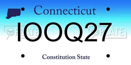 IOOQ27 Connecticut License Plate