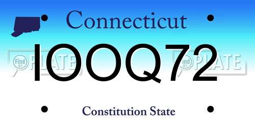 IOOQ72 Connecticut License Plate