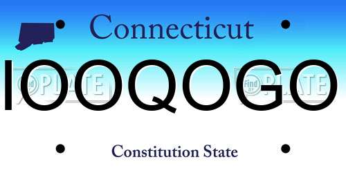 IOOQOGO Connecticut License Plate