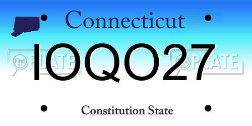IOQO27 Connecticut License Plate