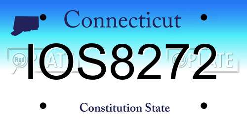 IOS8272 Connecticut License Plate