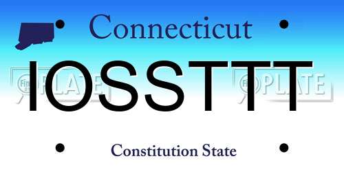 IOSSTTT Connecticut License Plate