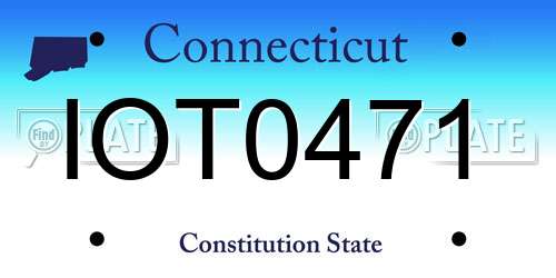 IOT0471 Connecticut License Plate