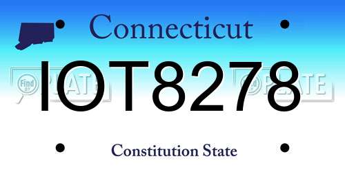 IOT8278 Connecticut License Plate