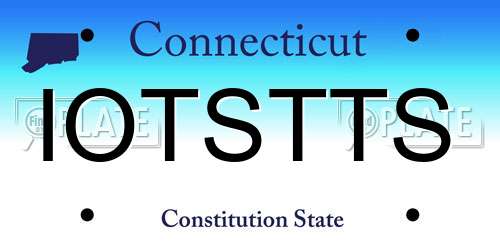 IOTSTTS Connecticut License Plate