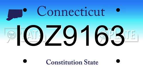 IOZ9163 Connecticut License Plate