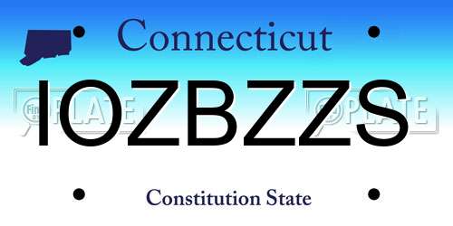 IOZBZZS Connecticut License Plate