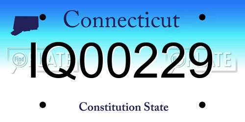 IQ00229 Connecticut License Plate