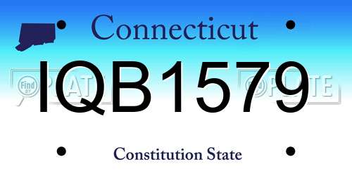 IQB1579 Connecticut License Plate