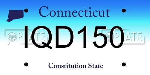 IQD150 Connecticut License Plate