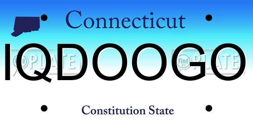 IQDOOGO Connecticut License Plate