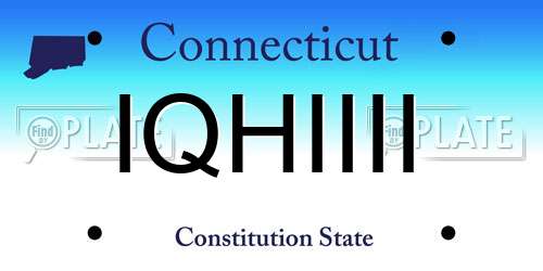 IQHIIII Connecticut License Plate