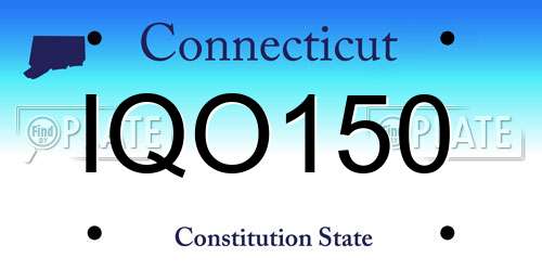 IQO150 Connecticut License Plate