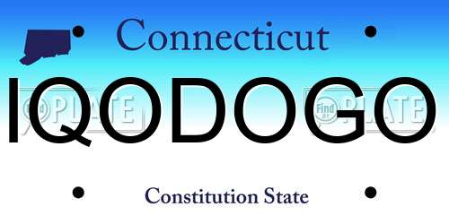IQODOGO Connecticut License Plate