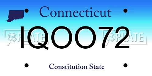 IQOO72 Connecticut License Plate