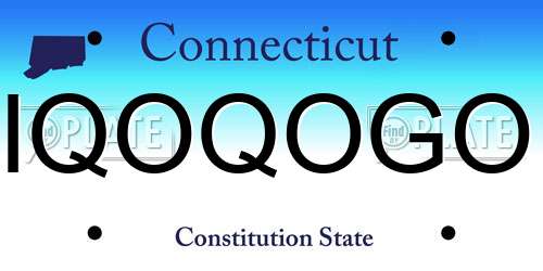 IQOQOGO Connecticut License Plate