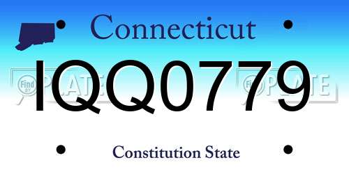IQQ0779 Connecticut License Plate