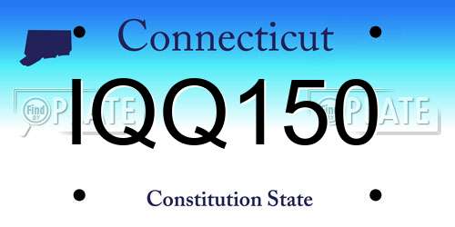 IQQ150 Connecticut License Plate