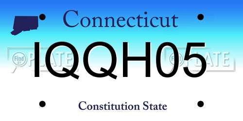 IQQH05 Connecticut License Plate