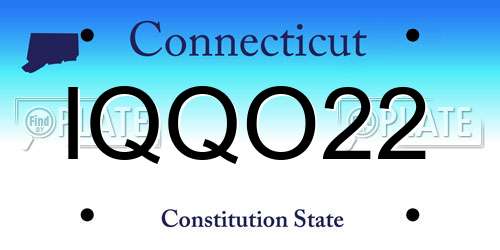 IQQO22 Connecticut License Plate