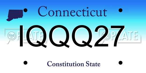 IQQQ27 Connecticut License Plate