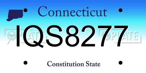 IQS8277 Connecticut License Plate