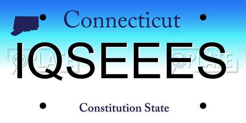 IQSEEES Connecticut License Plate