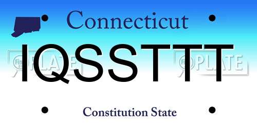 IQSSTTT Connecticut License Plate