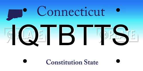 IQTBTTS Connecticut License Plate