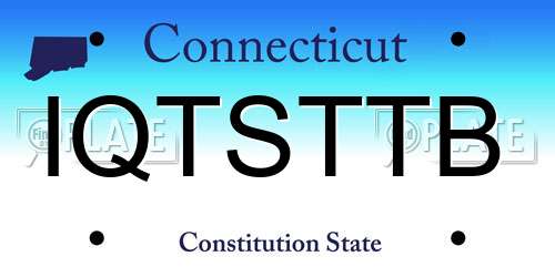 IQTSTTB Connecticut License Plate