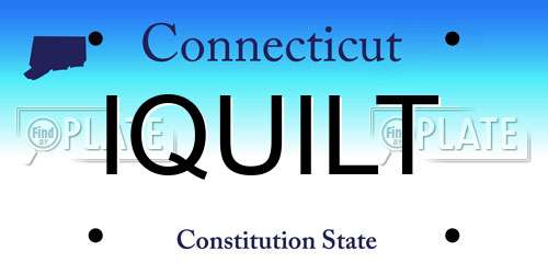 IQUILT Connecticut License Plate