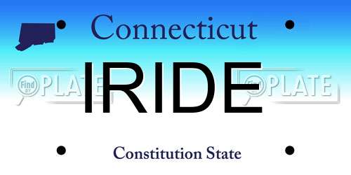 IRIDE Connecticut License Plate