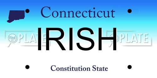 IRISH Connecticut License Plate