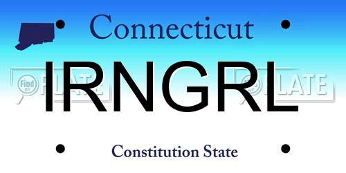 IRNGRL Connecticut License Plate