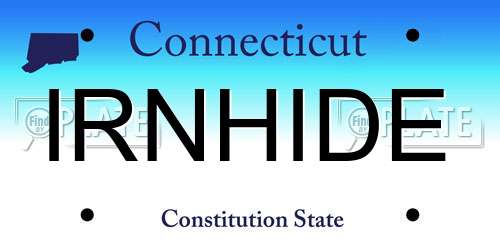 IRNHIDE Connecticut License Plate