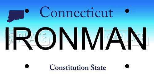 IRONMAN Connecticut License Plate