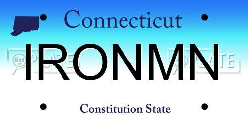 IRONMN Connecticut License Plate