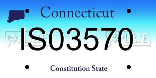IS03570 Connecticut License Plate
