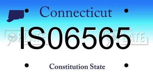 IS06565 Connecticut License Plate