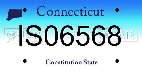 IS06568 Connecticut License Plate