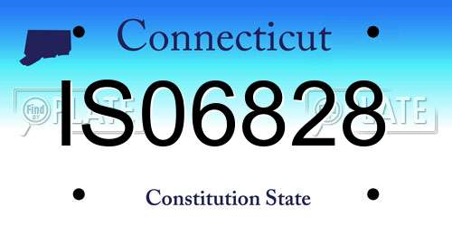 IS06828 Connecticut License Plate